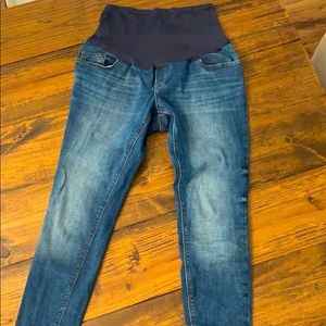 Old navy rockstar maternity full panel jeans